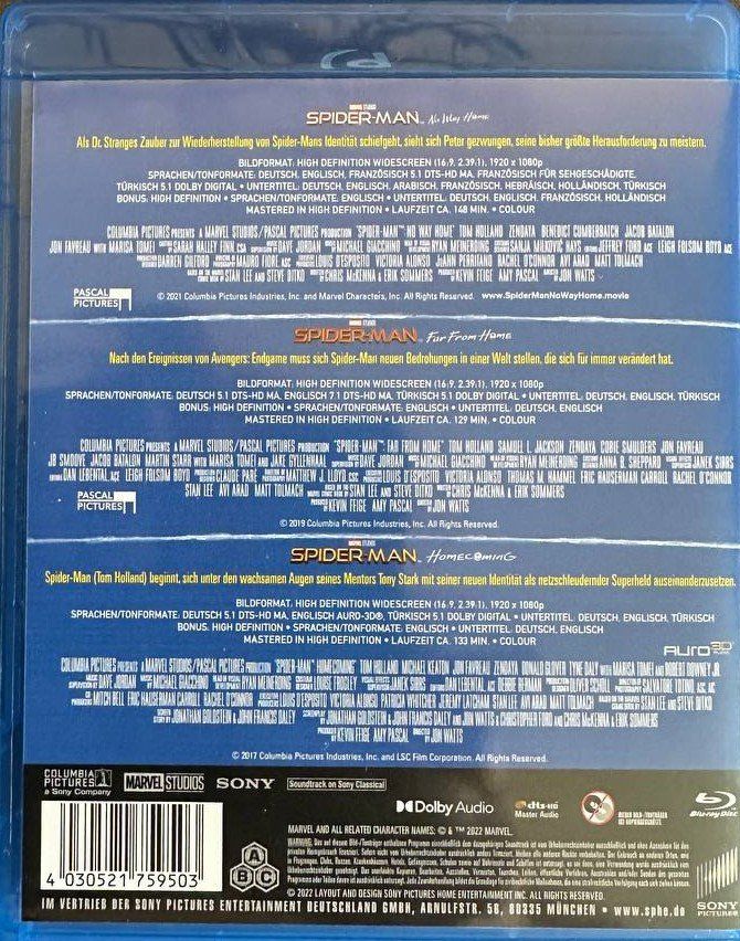 Tutti i DVDs: 8 Spider-Man Blu-ray Filme – Usato da Beringen venduto da Mantafisch1 5