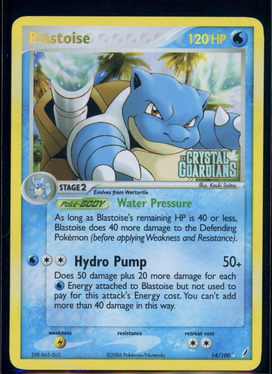 Pokémon Sammelbilder & Trading cards: Pokemon EX CRYSTAL GUARDIANS - #14/100 Blastoise - Reverse – Gebraucht aus Belprahon von Rob_ain