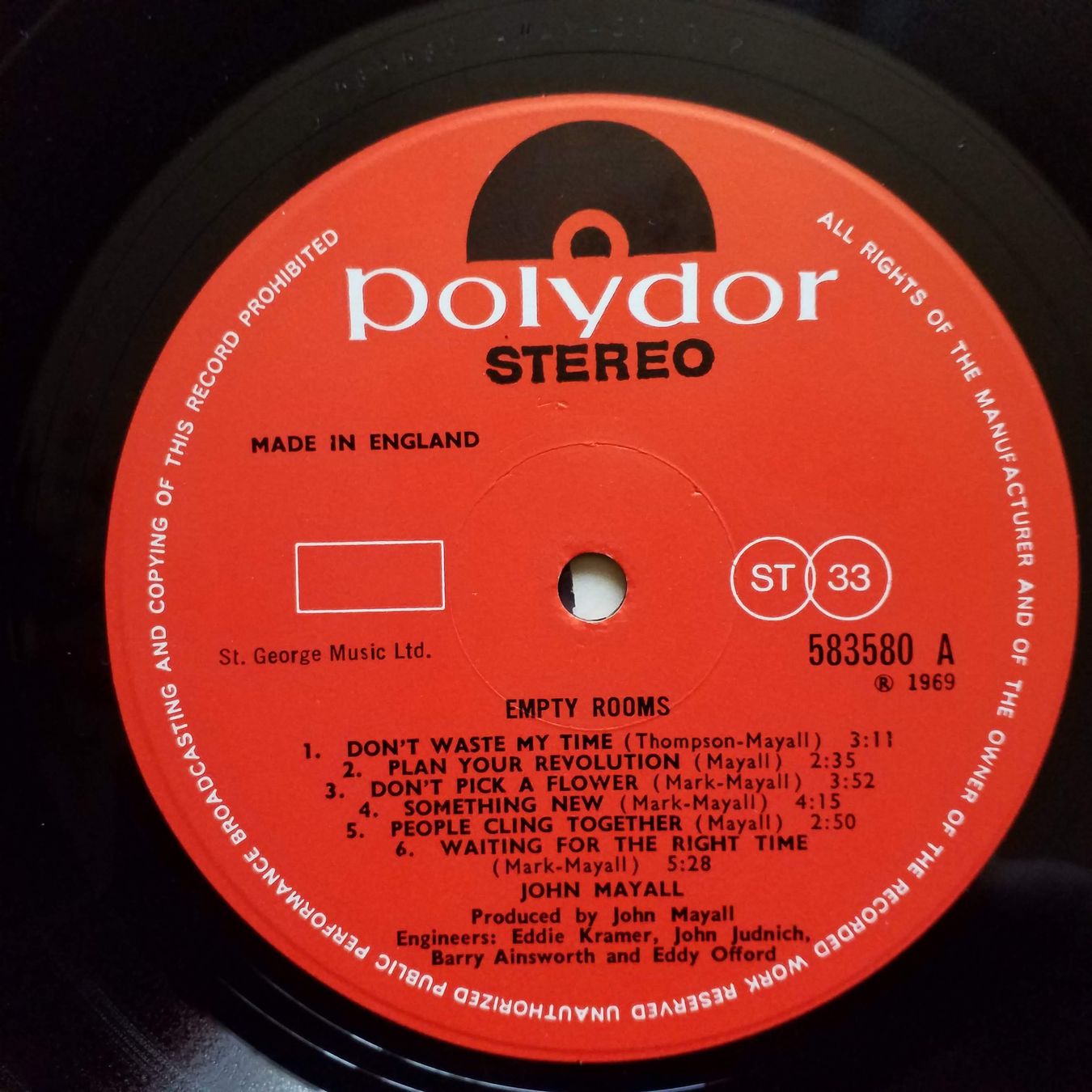 Vinyles: JOHN MAYALL,  empty rooms - 1st 1970 UK  - NEW  - insert – Neuf (Voir description) à Yverdon-les-Bains par Jacotreut 3
