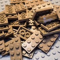 Lego 35x Platten 2x4 (3020) dark Tan