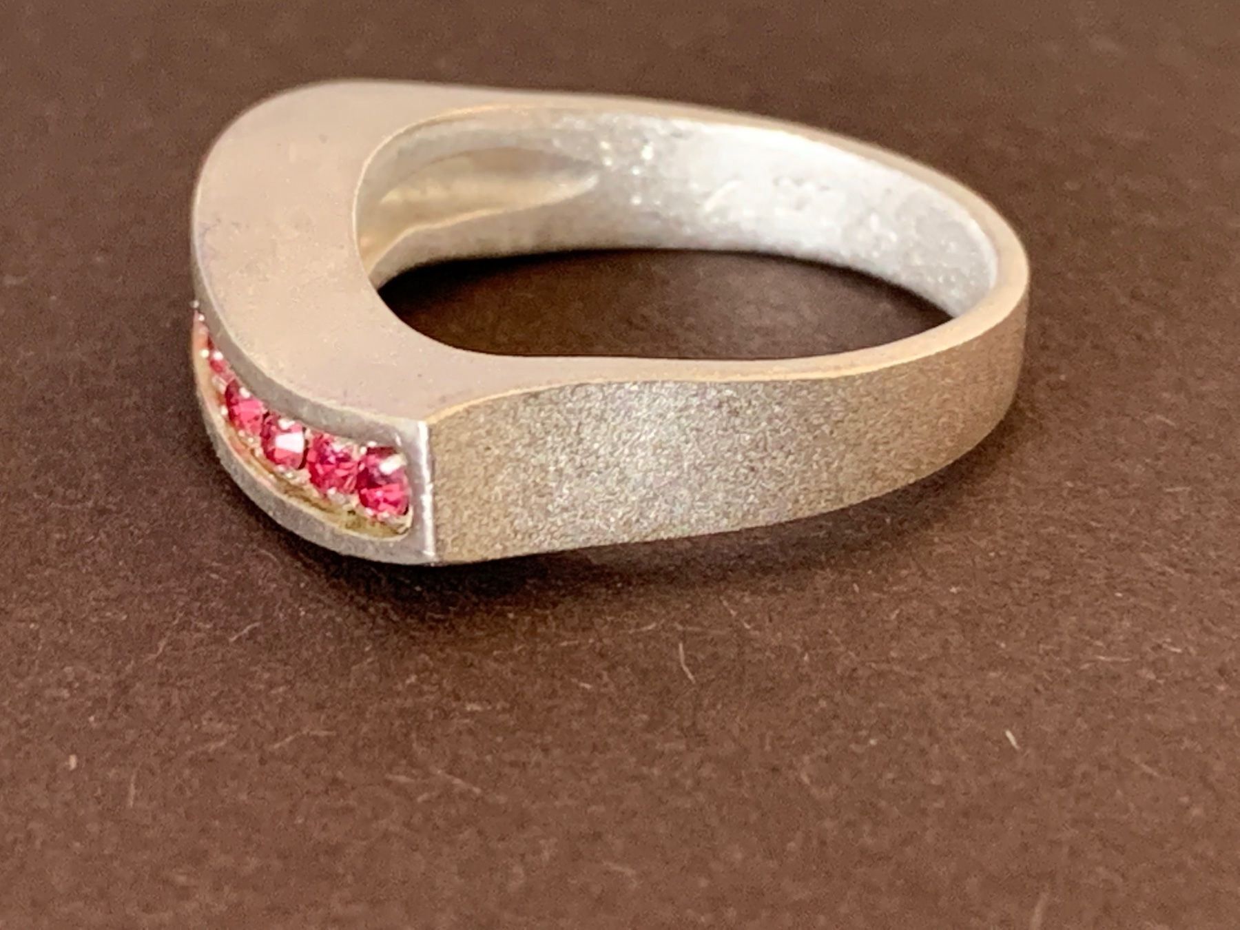 Ringe: Silberring rosarote steinreihe 53/55/57 – Neu (gemäss Beschreibung) aus Dittingen von Bellevista 4