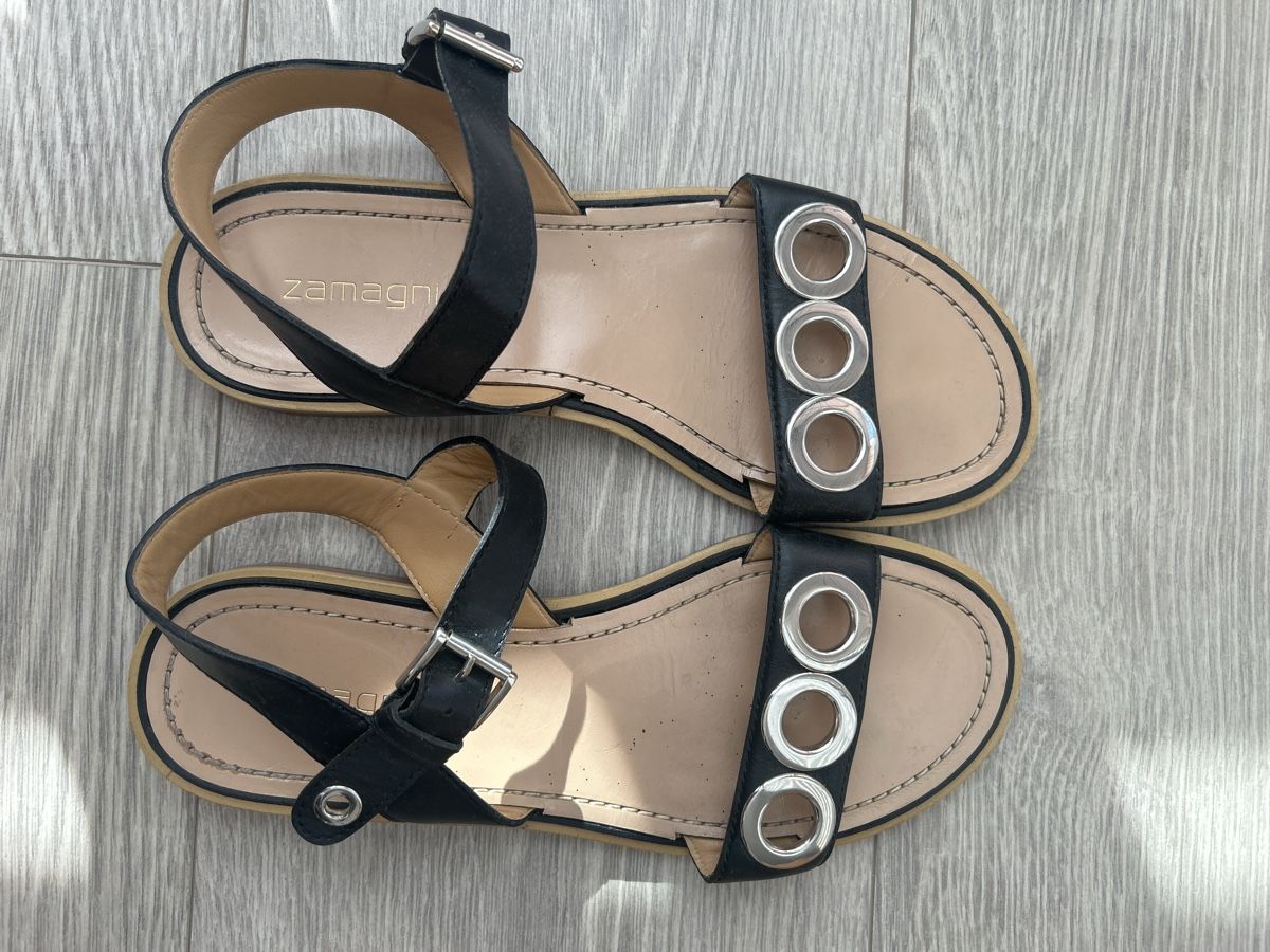 Damenschuhe: Zamagni Black Leather Sandals, Size 38 – Gebraucht aus Zürich von ThePicker 3