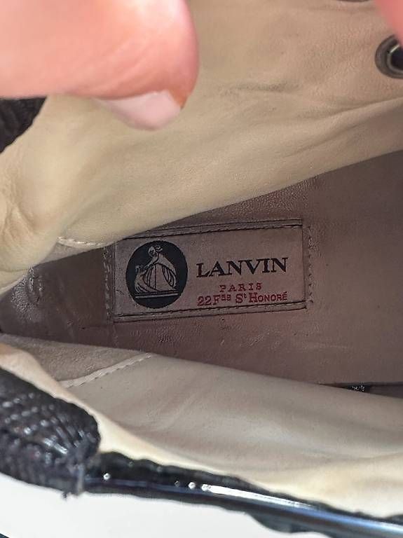 Damenschuhe: Lanvin Black Satin High Tops – Gebraucht aus Zürich von andreagerber23 3