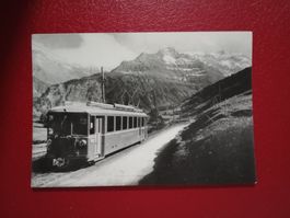 AK Bahn Sernftalbahn Schwanden-Elm Stempel Restaurant s/w