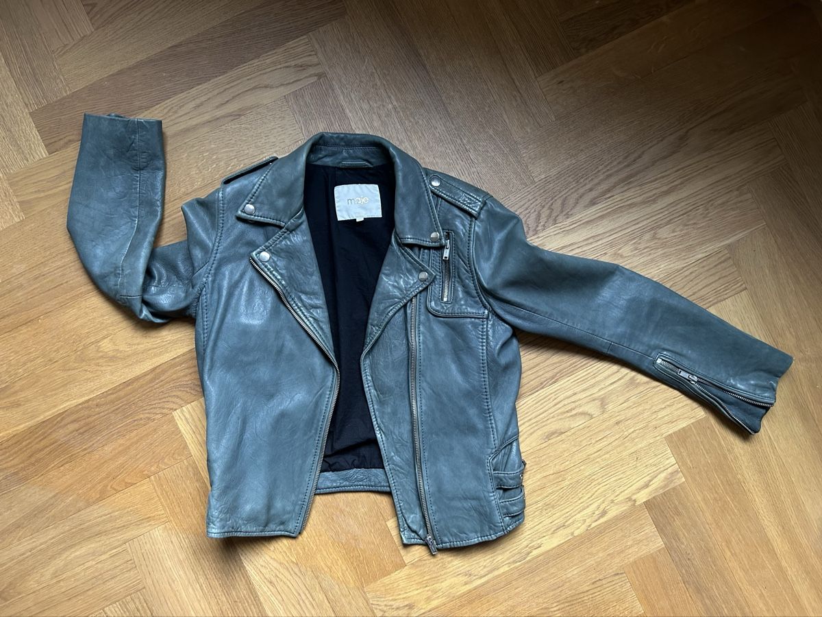 Maje Giacche: Lederjacke Grau Maje 38 – Usato da Zürich venduto da ZurichGothenburg