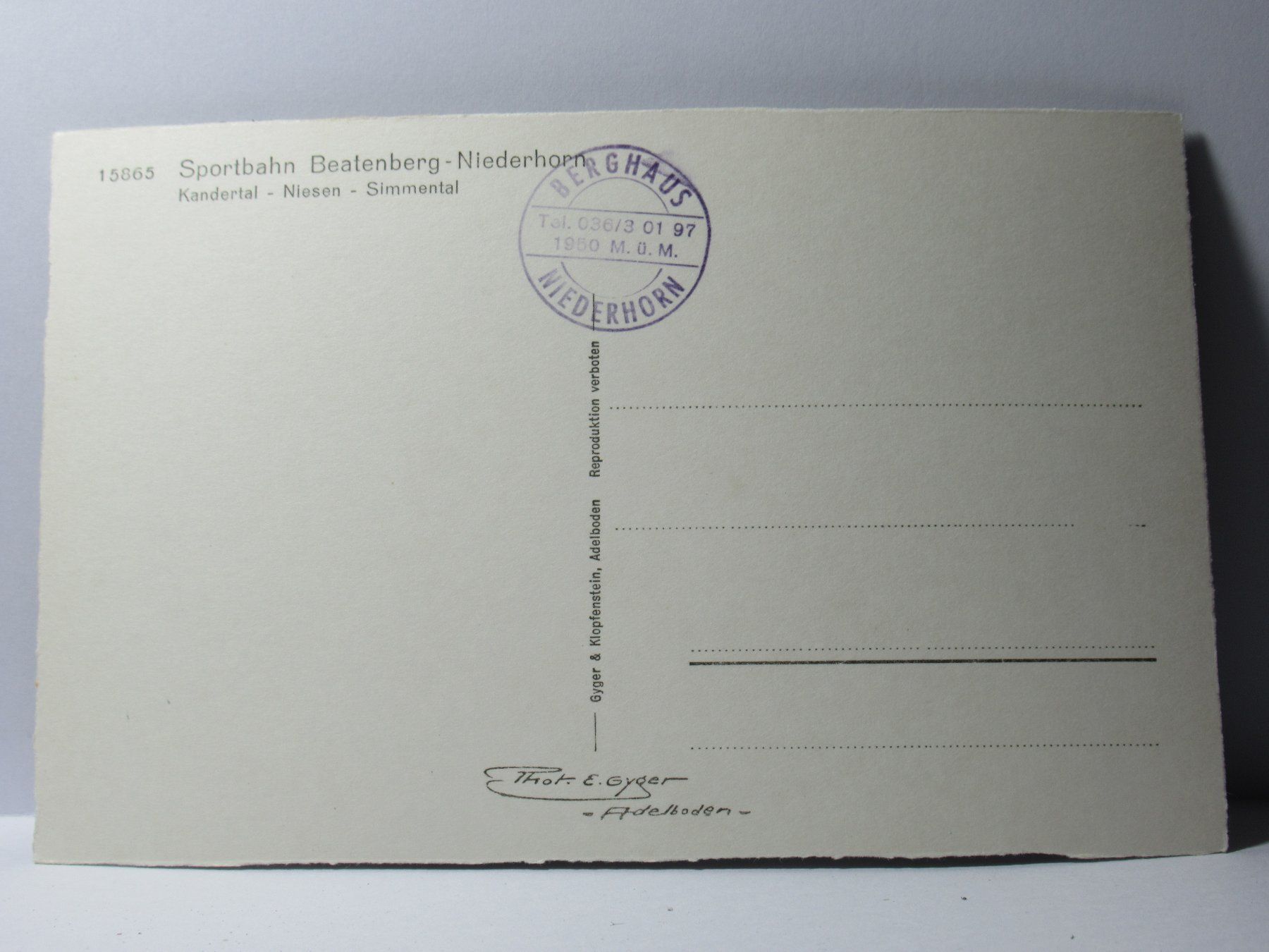 Ansichtskarten: Sesselbahn , Beatenberg - Niederhorn – Neu (gemäss Beschreibung) aus Grenchen von Bluemchen1900 1