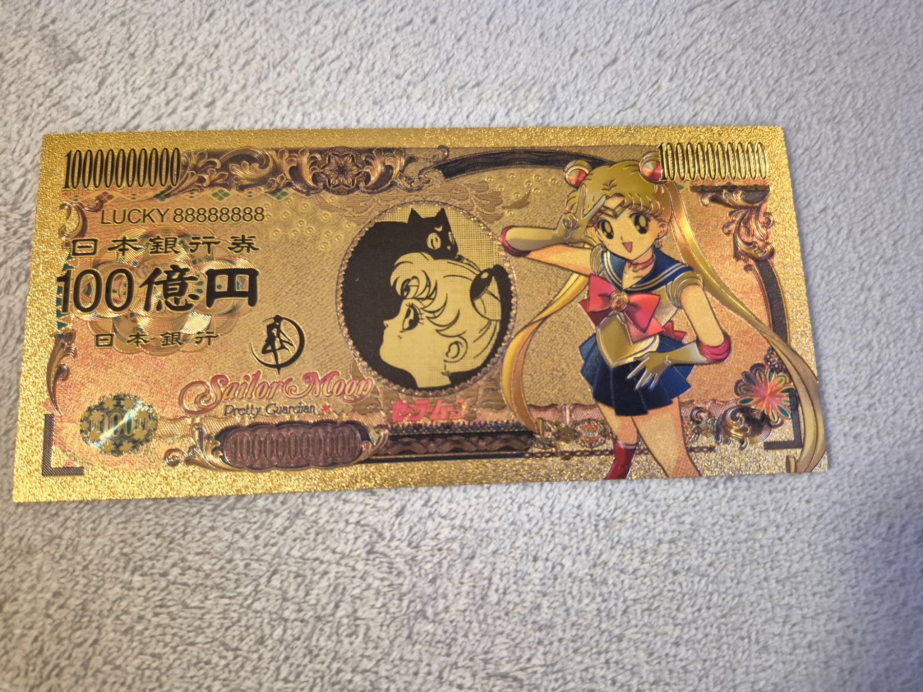 Carte collezionabili: Gold Foil Plated Sailor Moon Banknote – Usato da Seuzach venduto da Xauberai