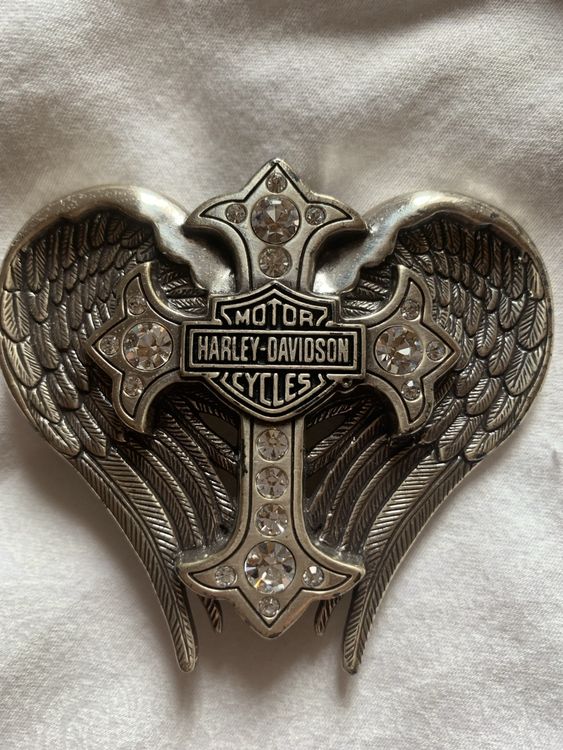 Harley-Davidson Gürtelschnalle mit Strasssteinen 1
