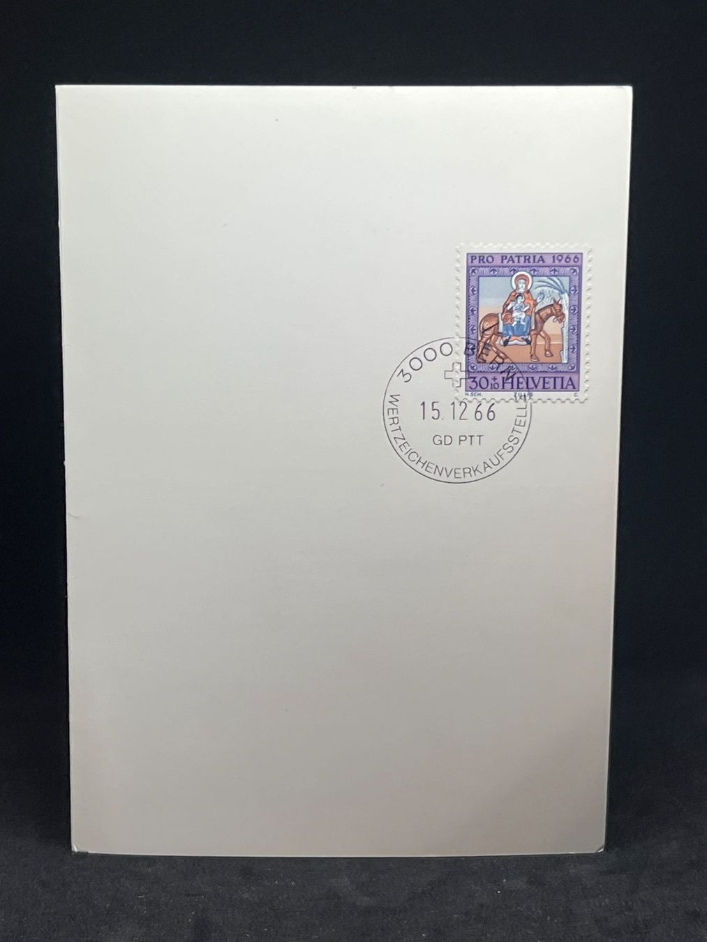 Cartoline: Pro Patria - PTT Weihnachtskarte 15.12.66 – Usato da Widnau venduto da Brusi9 2