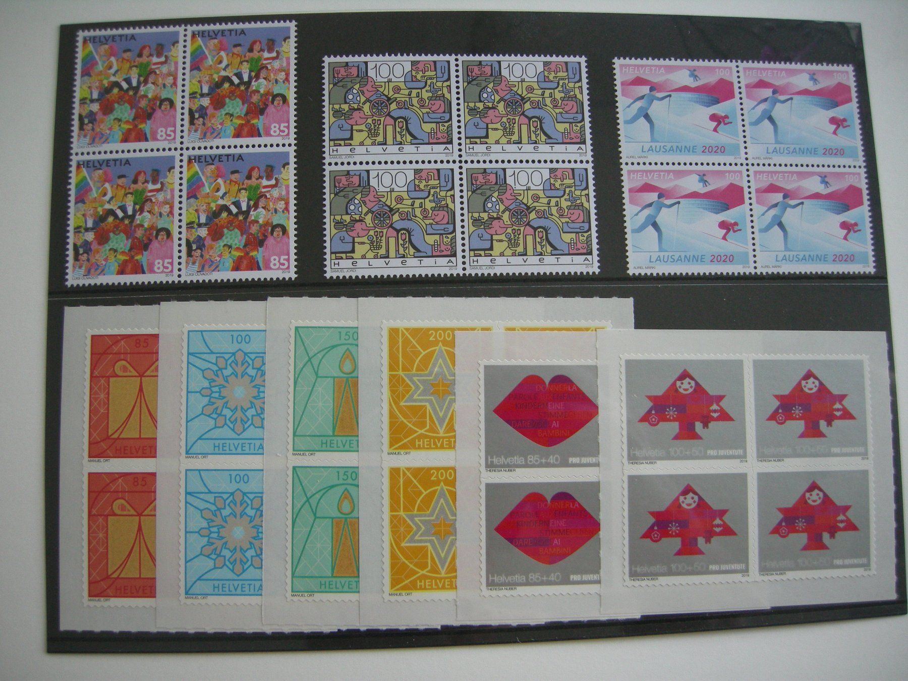 Tous les timbres: 2019 EMISSION 4, 4er BLOCKS POSTFRISCH, FRANKATUR, postpreis – D'occasion à Rüti ZH par jupi1945 1