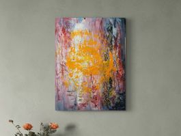 Originalgemälde mit Glitzer auf Leinwand 50x70 cm
