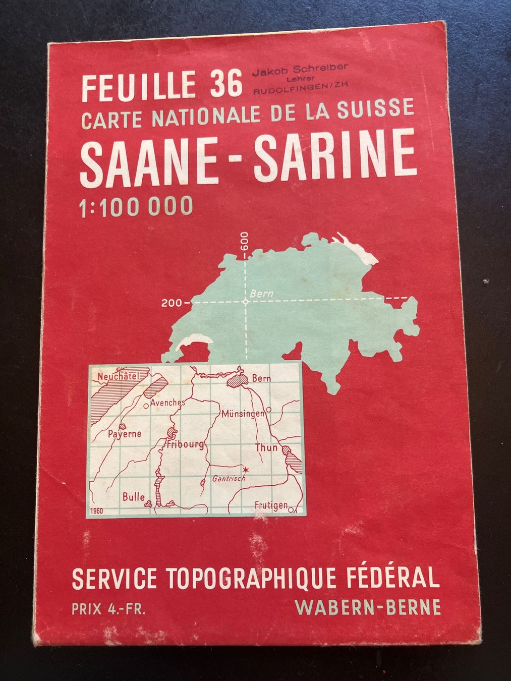 Cartes géographiques & atlas: Saane-Sarine – D'occasion à Wangen ZH par day01