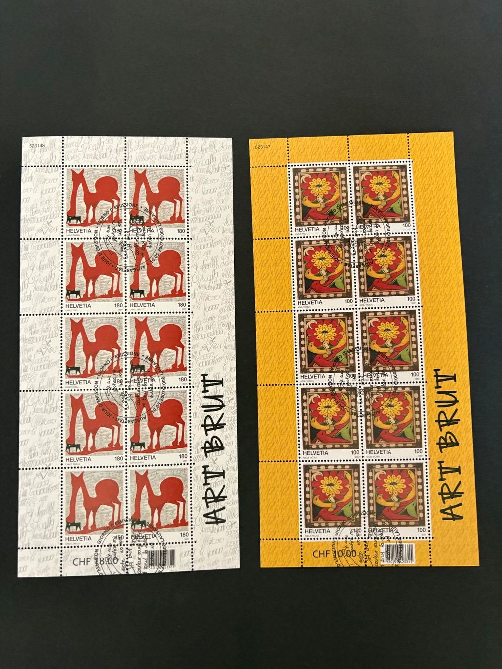 Alle Briefmarken: MiNr. 2012 - 2013 Schweiz, 2007 – Gebraucht aus Steinmaur von Nicorutishauser