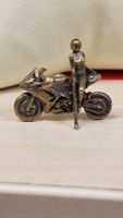 Motorrad Figur Bronze, Frau & Töff, Rarität,Sammler