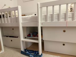 Bed freja + mattress coco + storage - dismantled