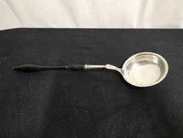 Antike Suppenkelle Silber mit Holzgriff gebraucht