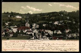 AK Teufen, Ortsansicht mit Kirche und Häusern