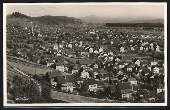 Cartoline postali: Wettingen, Gesamtansicht mit Fernblick a – Usato da Berlin venduto da bartko-reher