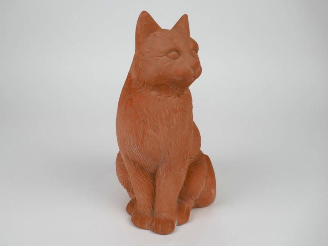 Statuette: Katzenfigur aus Ton – Usato da Urtenen-Schönbühl venduto da Restwert_Schoenbuehl 1