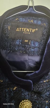 Veste courte élégante ATTENTIF Paris, taille 38,  neuve