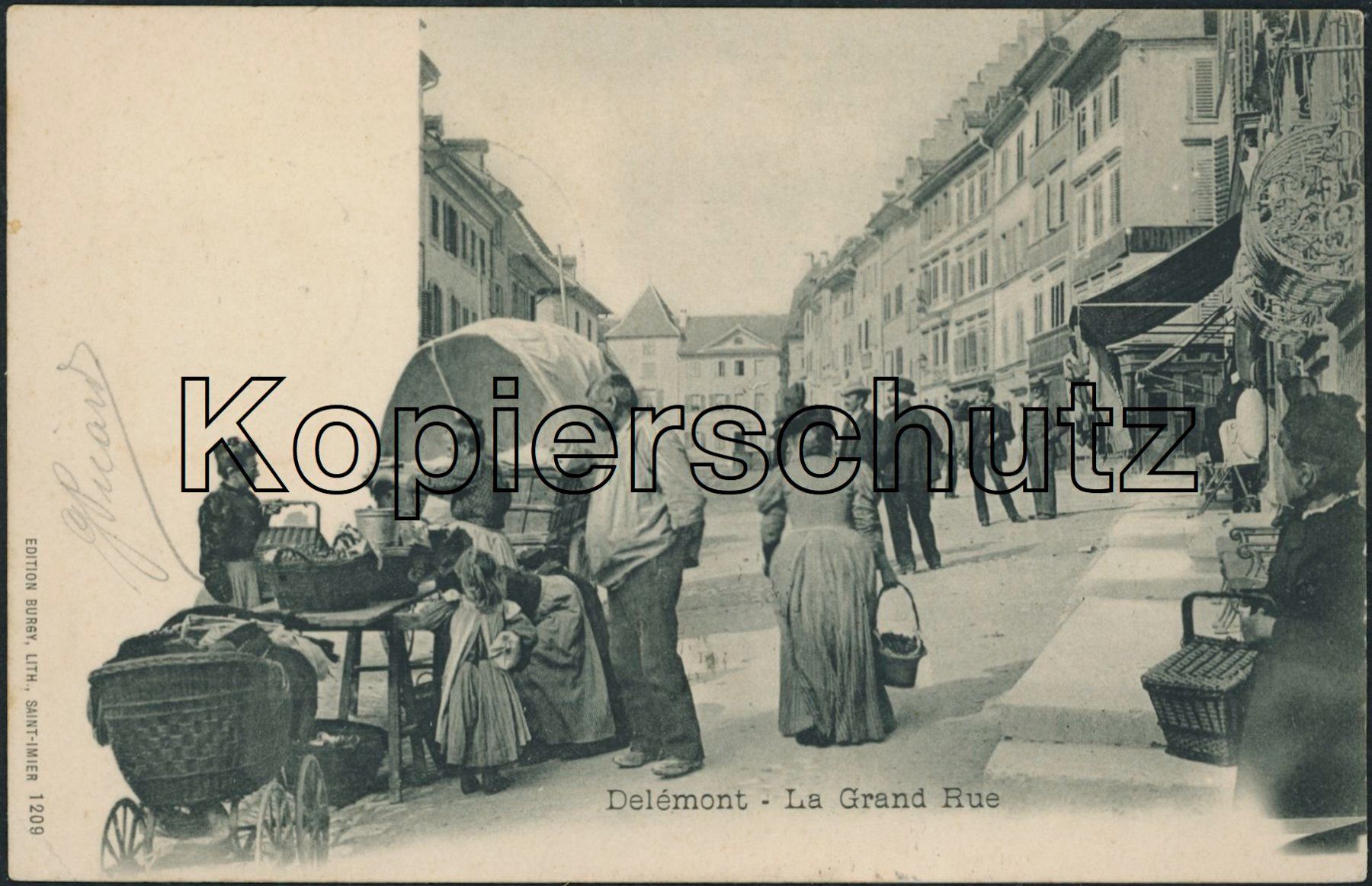Cartoline postali: JUS Delémont - Markt – Usato da Schindellegi venduto da Jonathan77