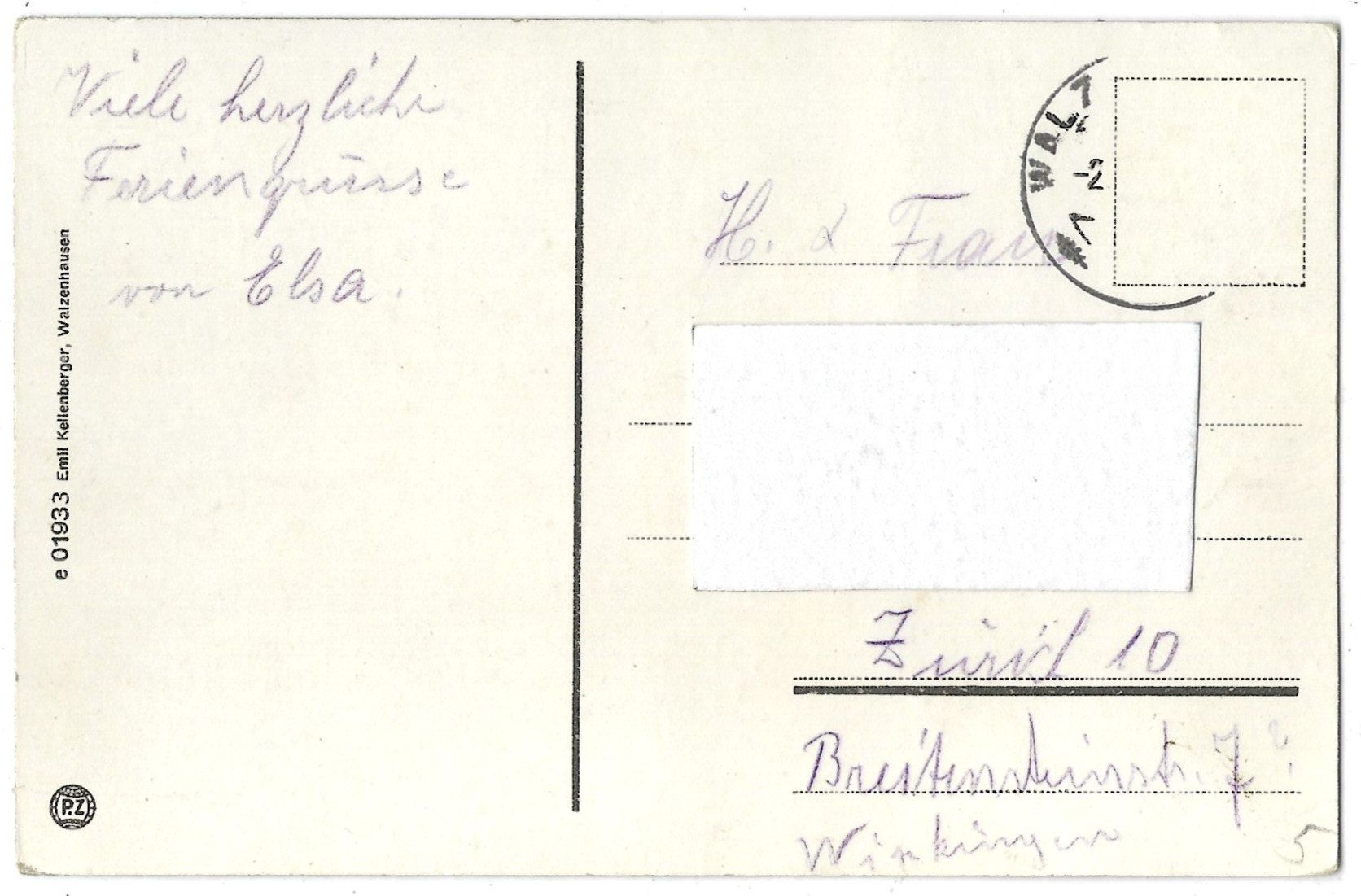 Cartoline postali: Walzenhausen.  Dorf von Westen – Usato da Bütschwil venduto da Jackson1A 1