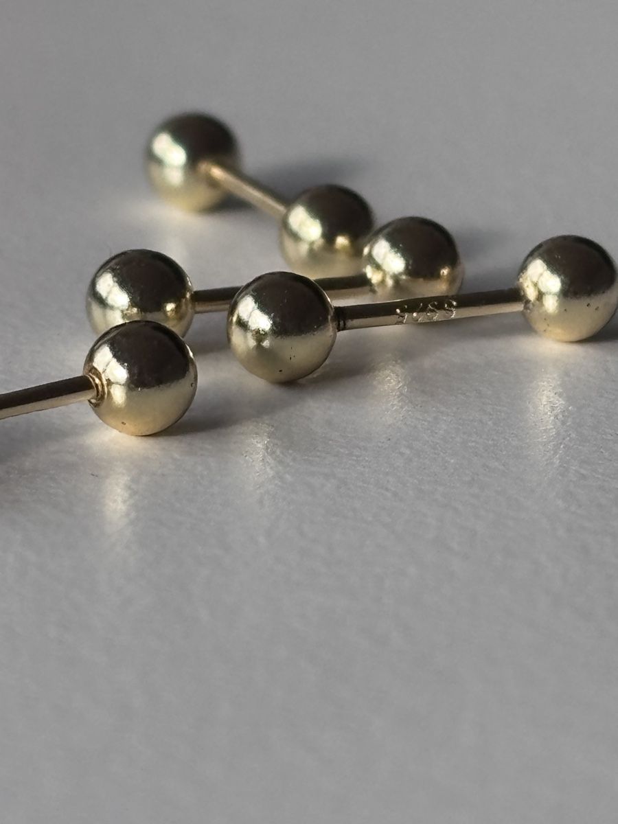 Orecchini pendenti & Orecchini a lobo: Studs Earring. 925 silver . Gold plated . – Nuovo (secondo la descrizione) da Dübendorf venduto da S1973E 4