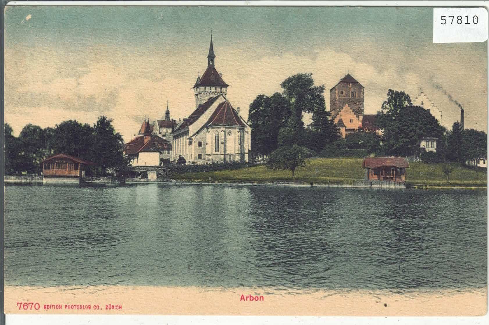 Cartoline postali: Arbon - Stadtpartie am See - Litho – Usato da Ettingen venduto da Kartenplanet