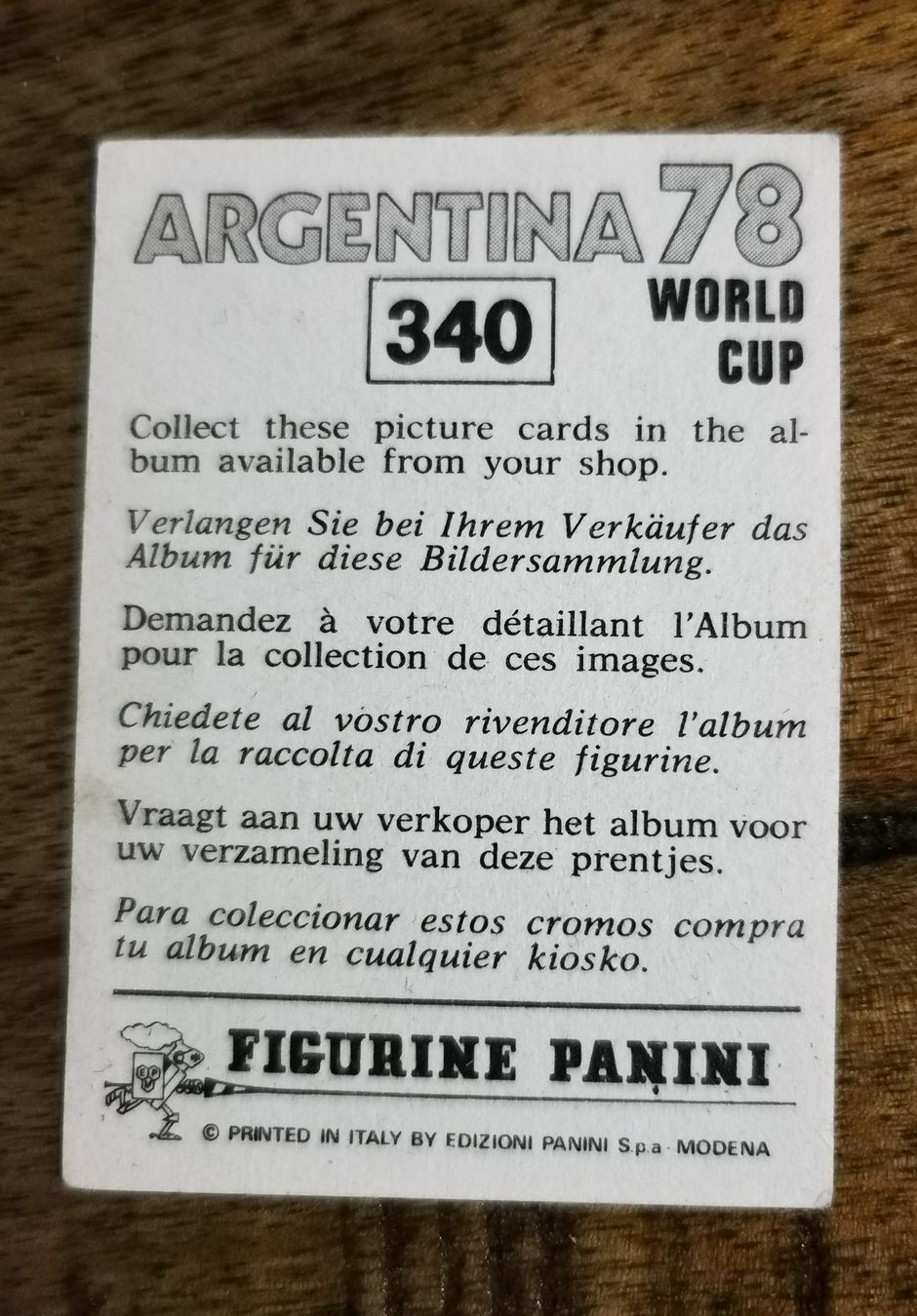 Panini Carte collezionabili: Panini 1978 - Pavel Panov – Usato da Rotkreuz venduto da Titotesla 1