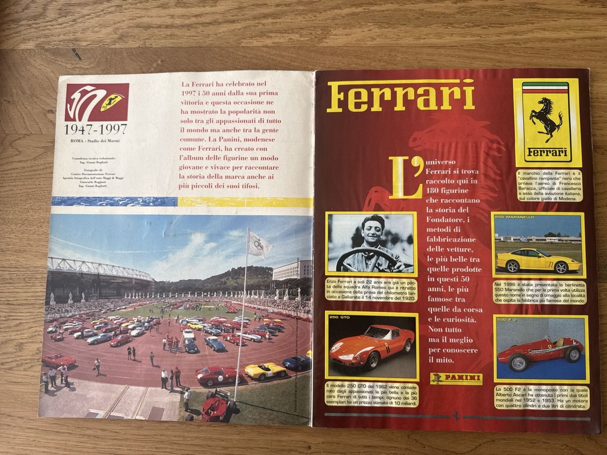 Panini Album: Ferrari Album Panini – Usato da Biel Bienne venduto da Fgregorio 1
