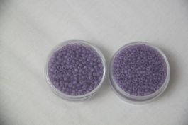 Perlen violett 3mm, Bastelmaterial neuwertig