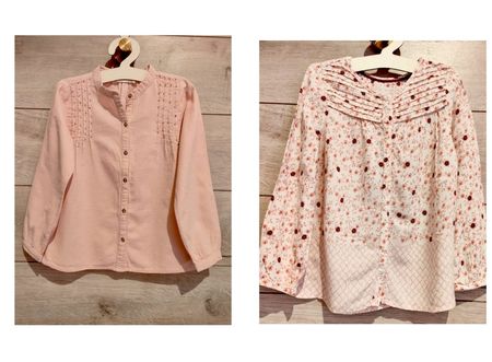 Lot de 2 blouses fille ZARA - 6/7 ans - 122 cm.