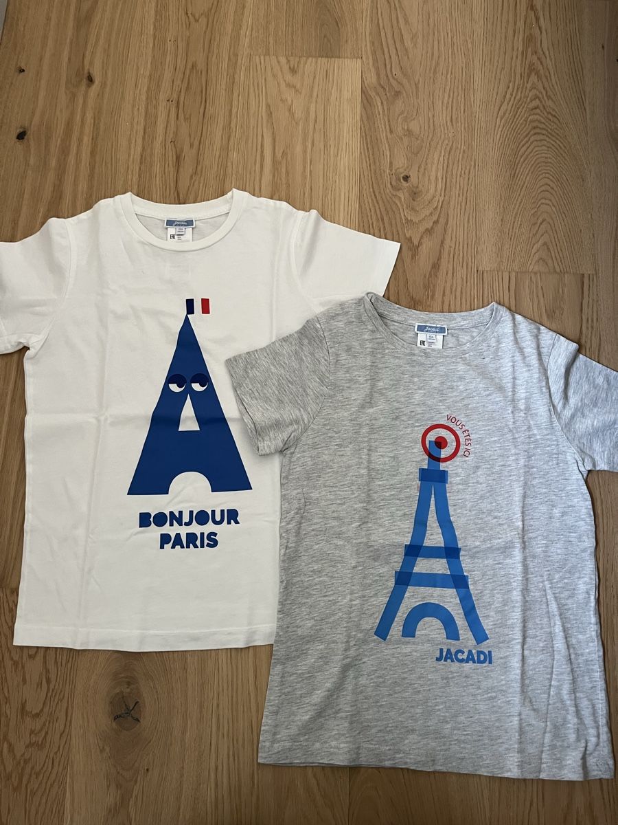 Jacadi Lotti & Set di vestiti: 2 T-Shirts Jacadi mit Eiffelturm, 140/10J – Usato da Winterthur venduto da jul_65qh