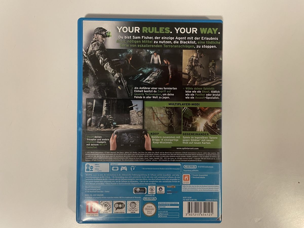 Nintendo Giochi: Splinter cell blacklist – Usato da Susch venduto da Ascaso 1
