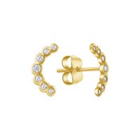 Paar Ohrstecker 375/- Gelbgold glanz Zirkonia