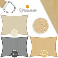 KESSER Sonnensegel Rechteck Creme 3x4m