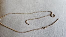 Halskette, Kastenmuster, Silber, defekt 52 cm