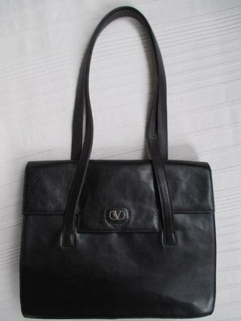 Valentino Garavani - Vintage Leder Schultertasche schwarz
