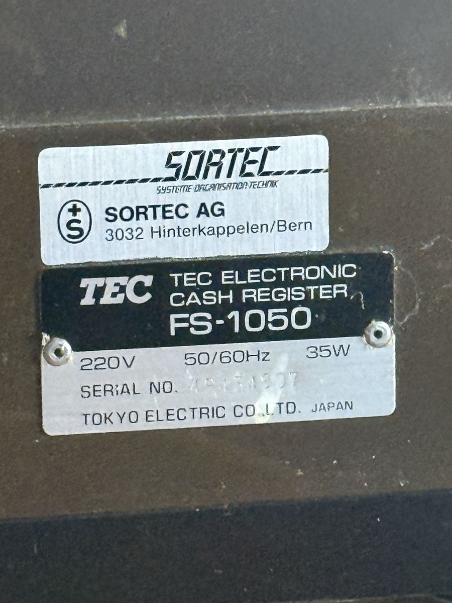 Registratore di cassa: Registrierkasse / Kasse TEC Electronic FS-1050 gebraucht – Usato da Graltshausen venduto da Steppinchen 2