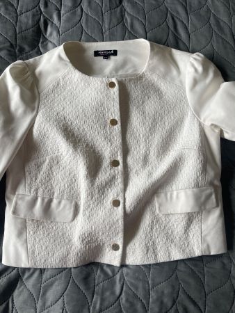 Veste Morgan & Co blanche, taille M – Élégante et chic!