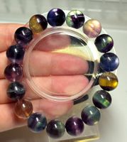 Regenbogenfluorit Armband E 12.8mm