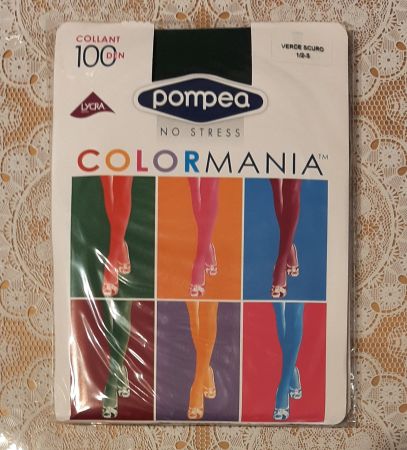 Pompea Colormania 100DEN Dunkelgrün Gr.1-2/S Strumpfhose