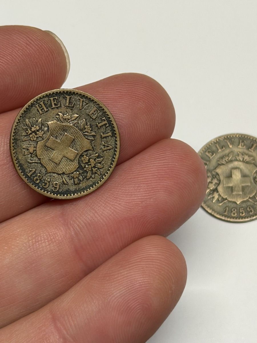 Tutti le monete: 1859 Schweizer SilberMünzen, 20 Rappen – Usato da Seuzach venduto da kaufes8 5