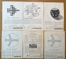 6 Swissair Werbung Inserate 1963-1969