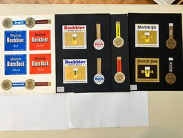 diverse Etiketten Warteck Bockbier etc. Basel