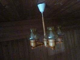 Lampenschirm Kiefer mit 5 Gläser