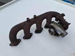 Hürlimann Oldtimer Traktor Auspuffkollektor mit Turbo