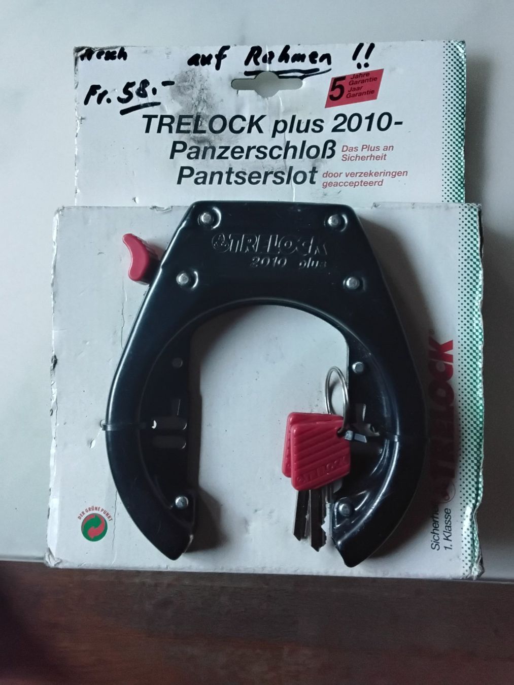 Trelock Lucchetti: Neues Trelock Rahmenschloss plus 2010 – Nuovo e nell'imballaggio originale da Lohn-Ammannsegg venduto da analogis