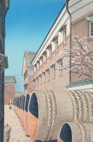 Estampe Japonaise Printemps Fushimi Kyoto -Asano T.-Vintage