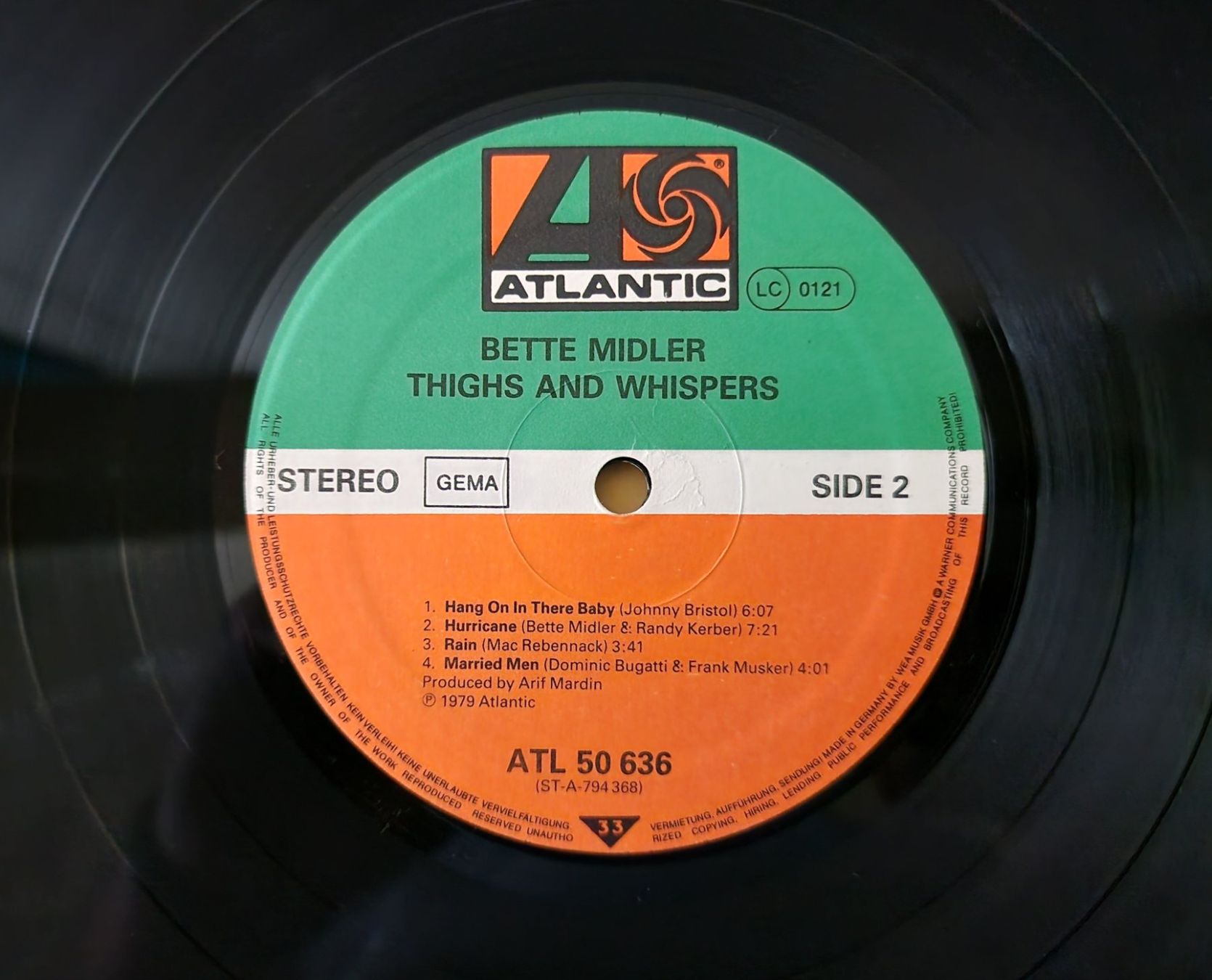 Dischi in vinile: Bette-Midler LP - Thighs-And-Whispers – Usato da Root venduto da atelier22 2